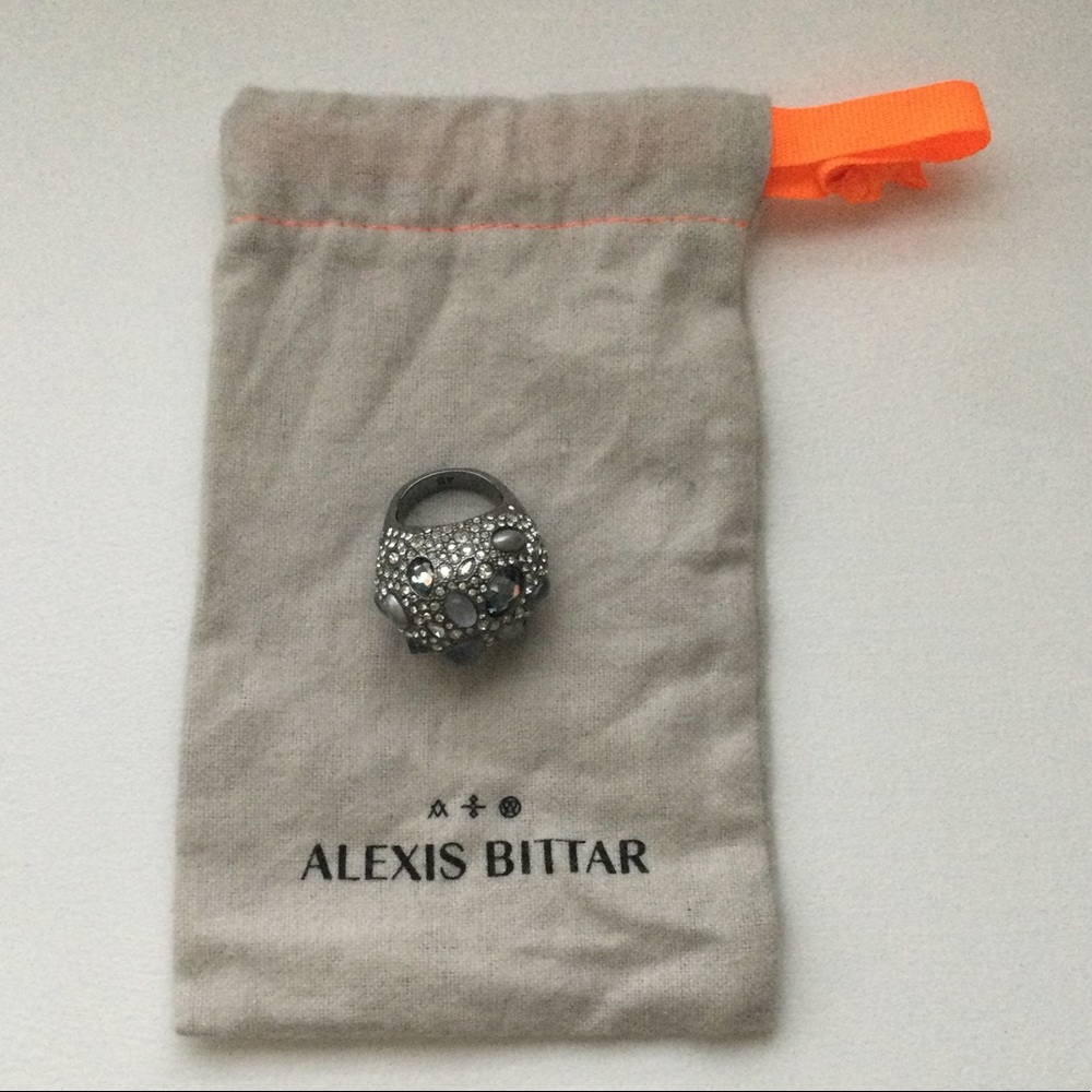 NWOT Alexis Bittar crystal/pearl/gem ring